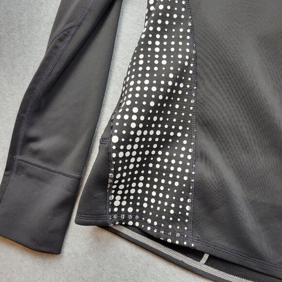 Athleta Womens Pullover Size Small Running Wild 1/2 Zip Hoodie Polka Dots - Picture 5 of 16